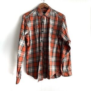 Patagonia Button Down Orange plaid Men's Shirt size small